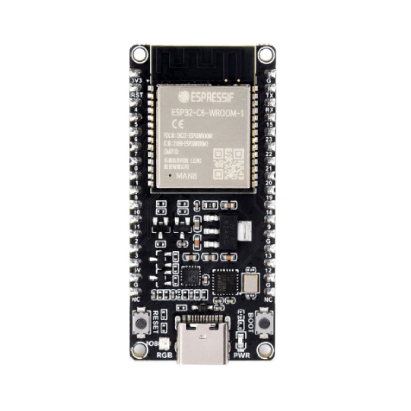 ESP32-C6-DEV-KIT-N8-M so spájkovacími kolíkmi